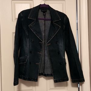 NWOT Ann Taylor Jean Jacket Double Breasted Real Pockets Size 8 Never Worn